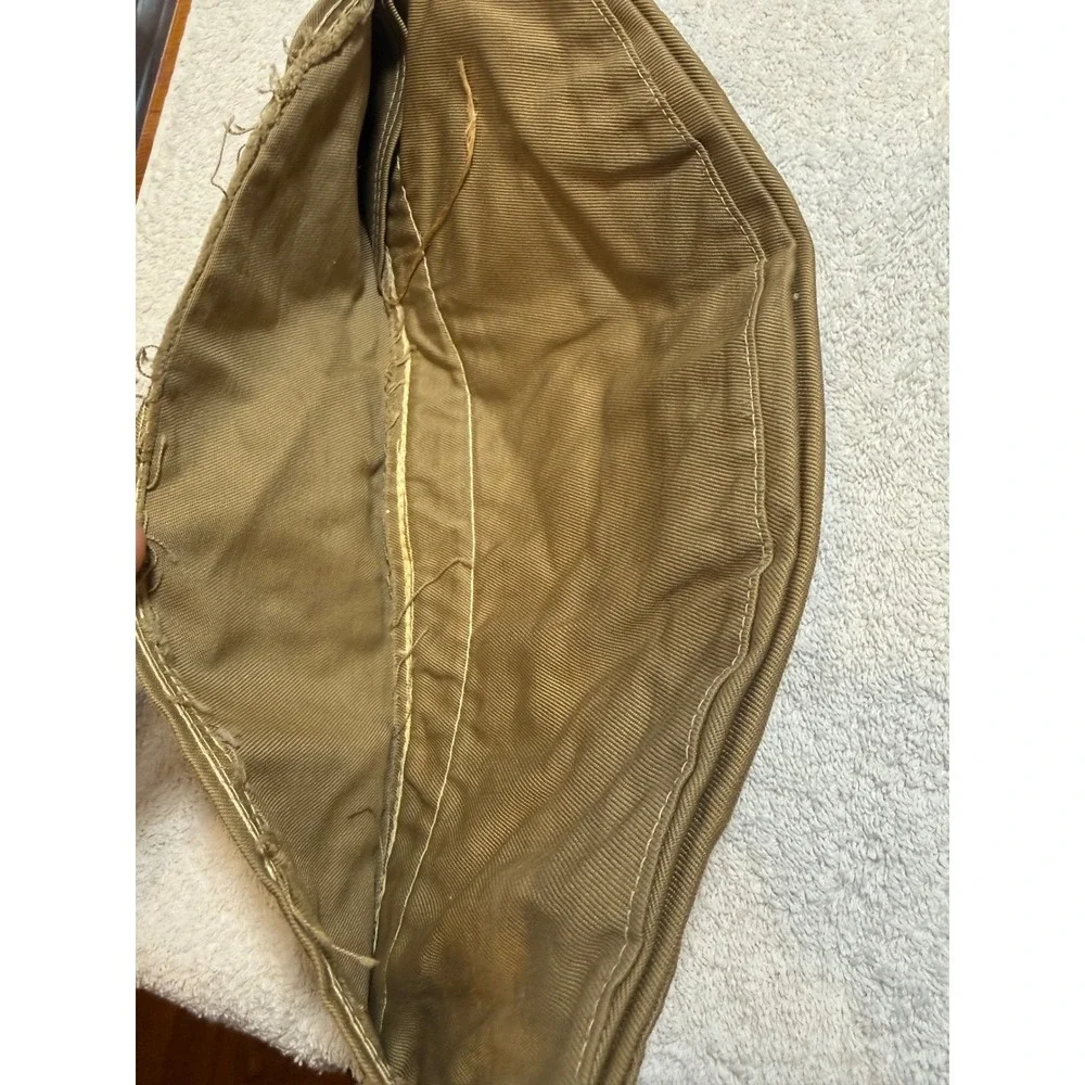 Vintage US Military Khaki Cotton Twill Garrison / Side Cap (Overseas Flight Hat)